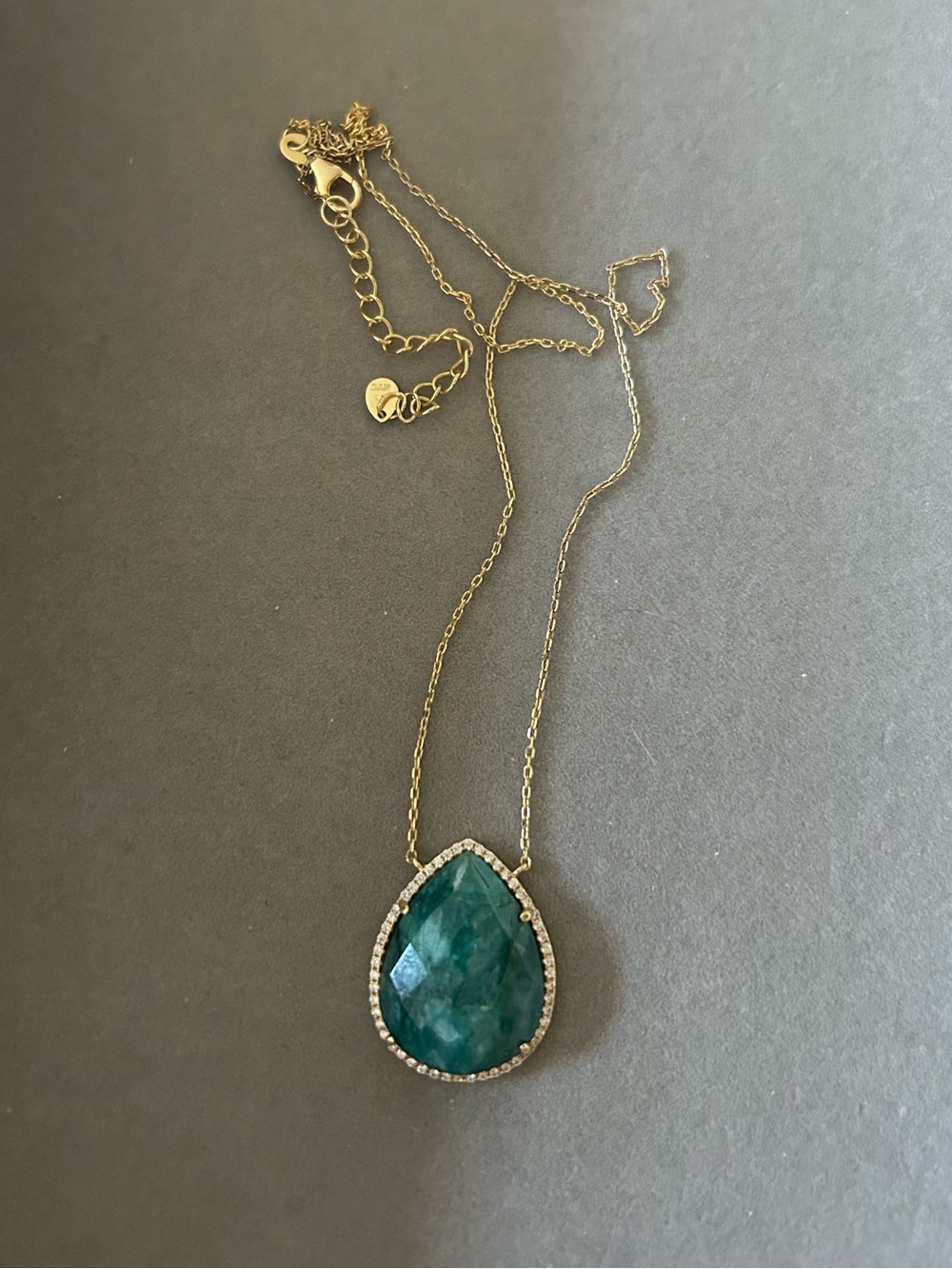 New green gemstone necklace